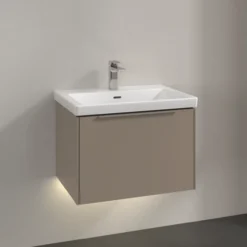 V&b subway 3.0 servantskap 66x42 taupe m/lys håndtak i møbelets farge
