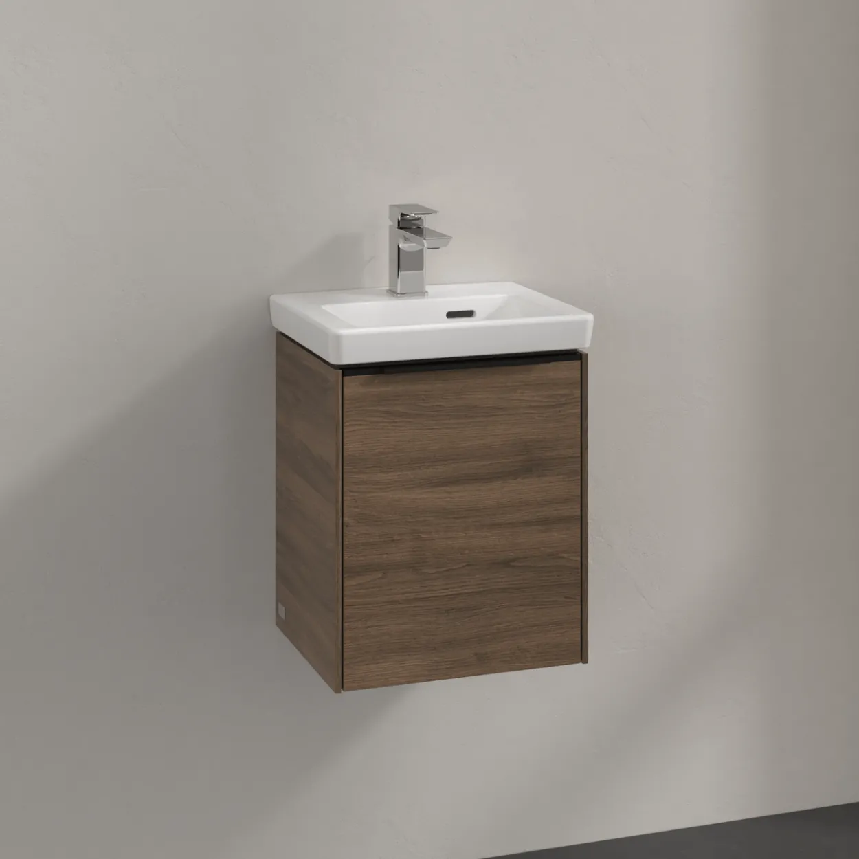 V&b subway 3.0 servantskap 35x42 venstre arizona oak håndtak i volcano black