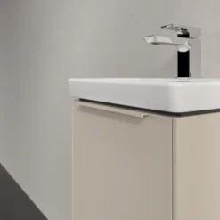 V&b subway 3.0 servantskap 35x42 venstre cashmere grey håndtak i møbelets farge