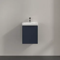 V&b subway 3.0 servantskap 35x42 venstre marine blue håndtak i møbelets farge
