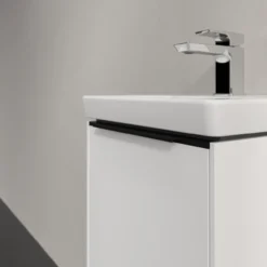V&b subway 3.0 servantskap 35x42 venstre pure white håndtak i volcano black