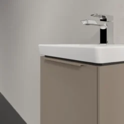 V&b subway 3.0 servantskap 35x42 venstre taupe håndtak i møbelets farge