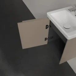 V&b subway 3.0 servantskap 35x42 venstre taupe håndtak i møbelets farge