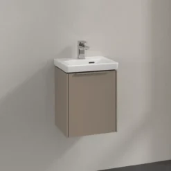V&b subway 3.0 servantskap 35x42 venstre taupe håndtak i møbelets farge