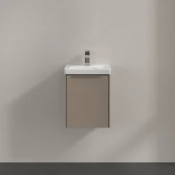 V&b subway 3.0 servantskap 35x42 venstre taupe håndtak i møbelets farge