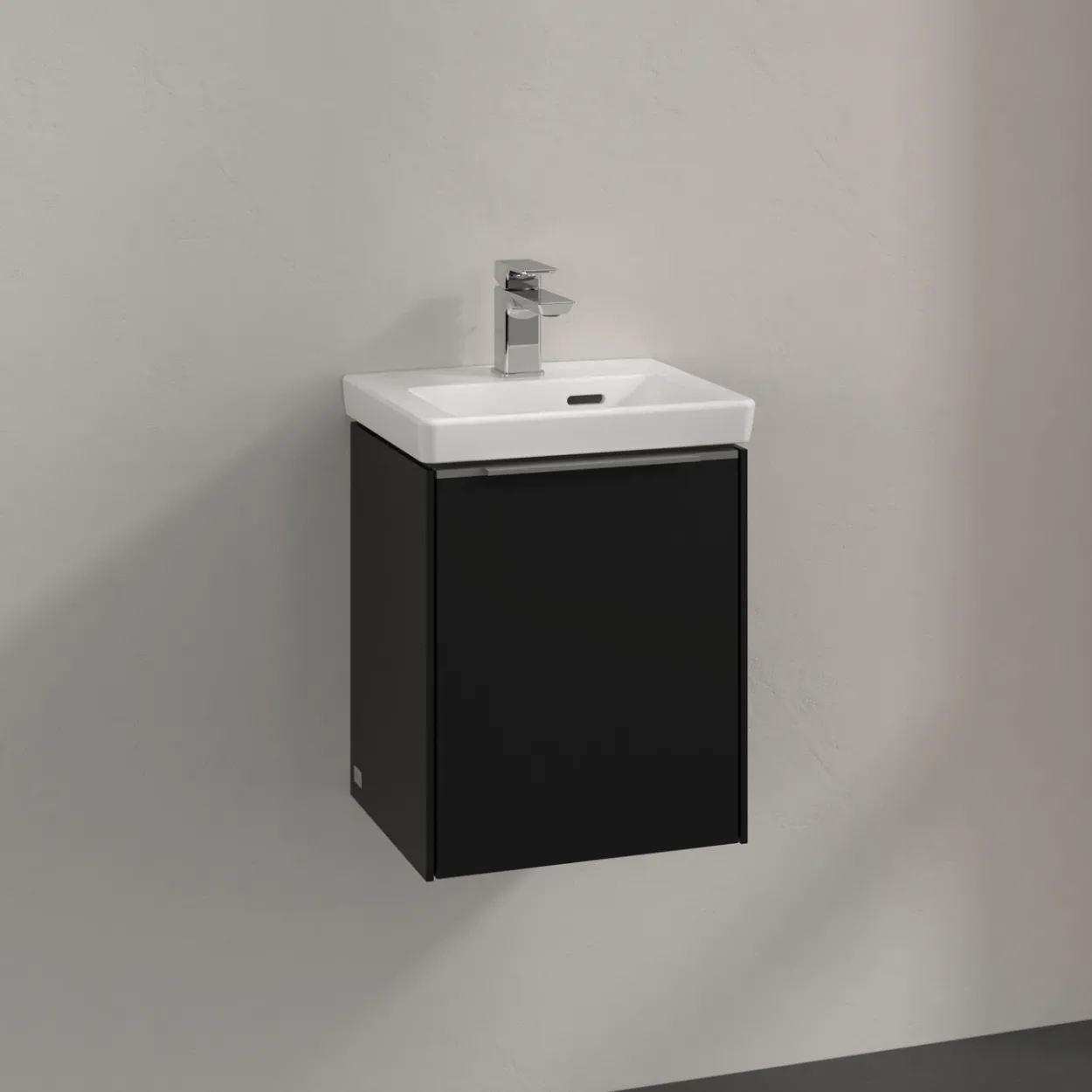 V&b subway 3.0 servantskap 35x42 venstre volcano black håndtak i krom