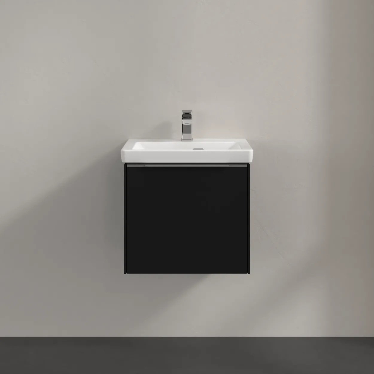V&b subway 3.0 servantskap 47x42 volcano black håndtak i krom