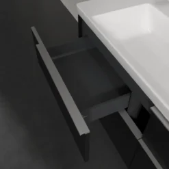 V&b subway 3.0 servantskap 127x57 volcano black håndtak i krom
