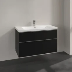 V&b subway 3.0 servantskap 97x57 volcano black håndtak i krom