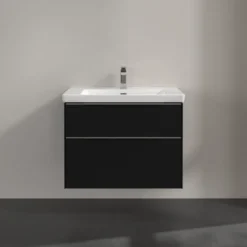 V&b subway 3.0 servantskap 77x57 volcano black håndtak i krom