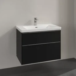V&b subway 3.0 servantskap 77x57 volcano black håndtak i krom