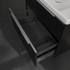 V&b subway 3.0 servantskap 77x57 volcano black håndtak i krom