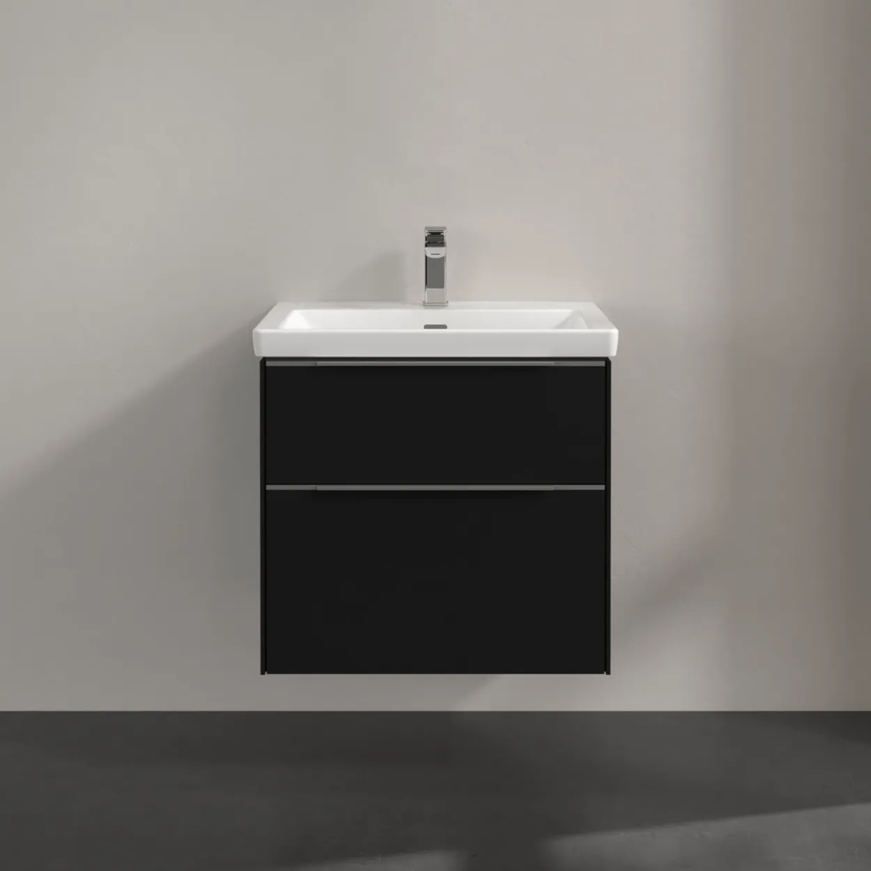 V&b subway 3.0 servantskap 62x57 volcano black håndtak i krom