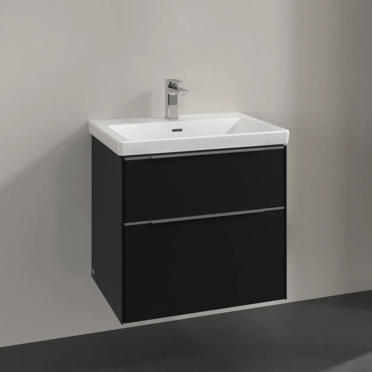 V&b subway 3.0 servantskap 62x57 volcano black håndtak i krom