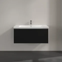 V&b subway 3.0 servantskap 97x42 volcano black håndtak i krom