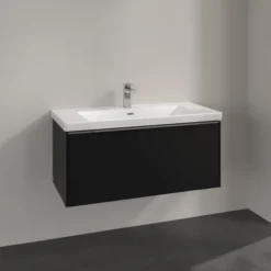 V&b subway 3.0 servantskap 97x42 volcano black håndtak i krom