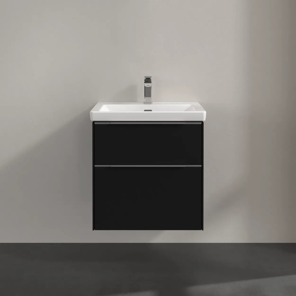 V&b subway 3.0 servantskap 57x47 volcano black håndtak i krom