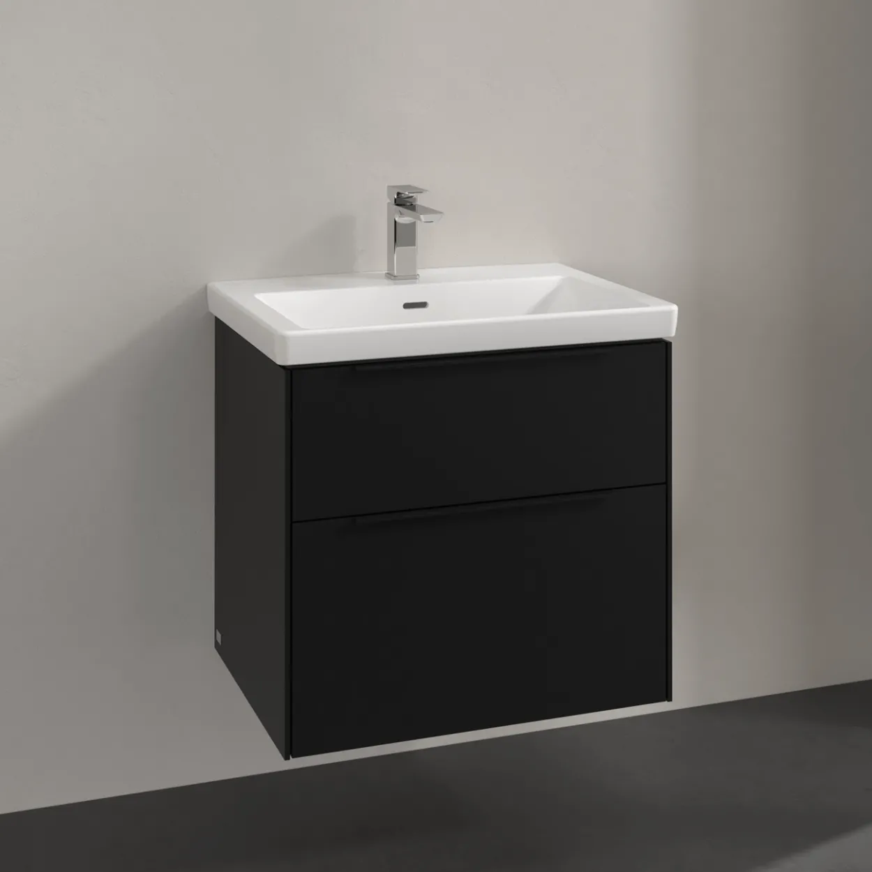 V&b subway 3.0 servantskap 62x57 volcano black håndtak i møbelets farge