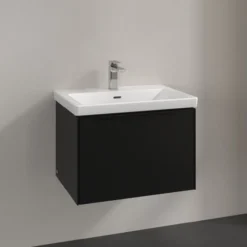 V&b subway 3.0 servantskap 66x42 volcano black håndtak i møbelets farge