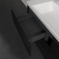 V&b subway 3.0 servantskap 127x57 volcano black håndtak i møbelets farge
