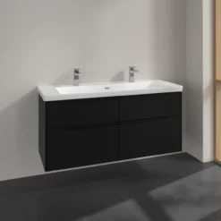 V&b subway 3.0 servantskap 127x57 volcano black håndtak i møbelets farge