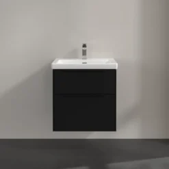 V&b subway 3.0 servantskap 57x47 volcano black håndtak i møbelets farge
