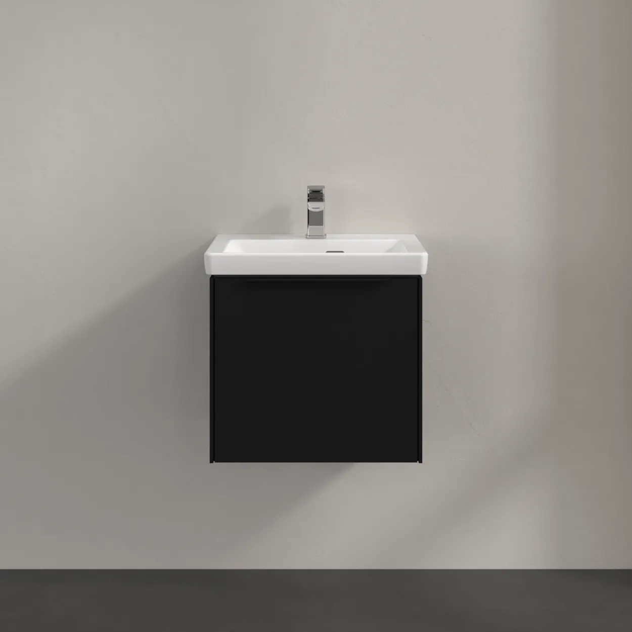 V&b subway 3.0 servantskap 47x42 volcano black håndtak i møbelets farge