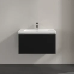 V&b subway 3.0 servantskap 77x42 volcano black m/lys håndtak i krom