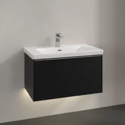 V&b subway 3.0 servantskap 77x42 volcano black m/lys håndtak i krom