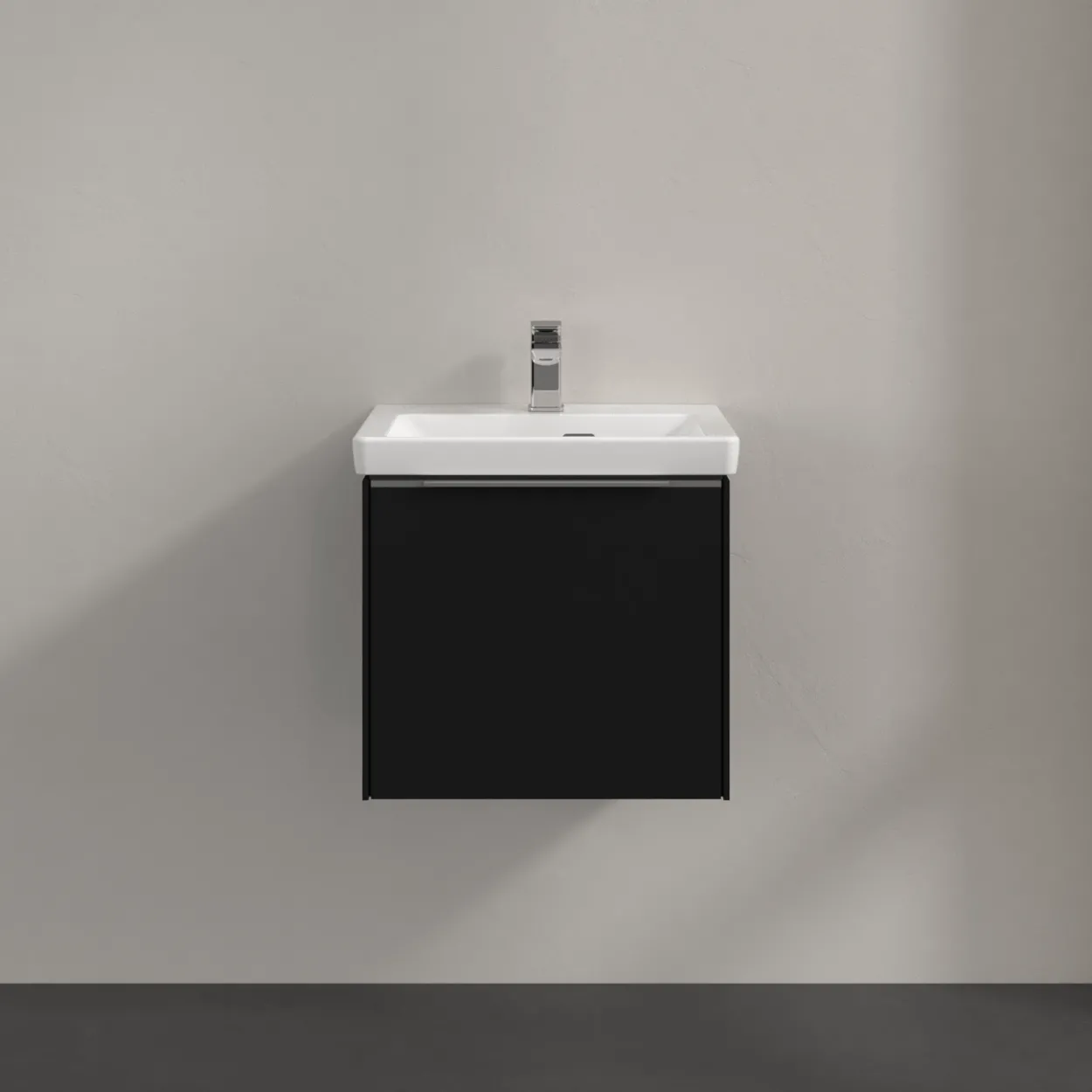 V&b subway 3.0 servantskap 47x42 volcano black m/lys håndtak i krom