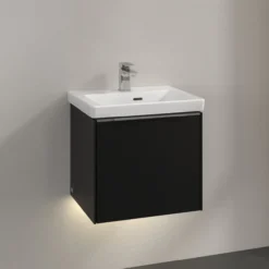 V&b subway 3.0 servantskap 47x42 volcano black m/lys håndtak i krom