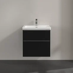 V&b subway 3.0 servantskap 57x47 volcano black m/lys håndtak i krom