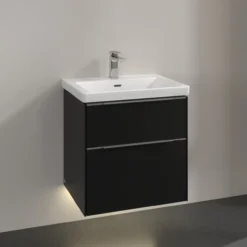 V&b subway 3.0 servantskap 57x47 volcano black m/lys håndtak i krom