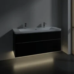 V&b subway 3.0 servantskap 127x57 volcano black m/lys håndtak i krom