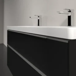 V&b subway 3.0 servantskap 127x57 volcano black m/lys håndtak i krom