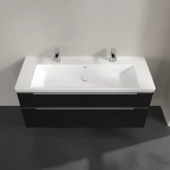 V&b subway 3.0 servantskap 127x57 volcano black m/lys håndtak i krom