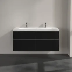 V&b subway 3.0 servantskap 127x57 volcano black m/lys håndtak i krom