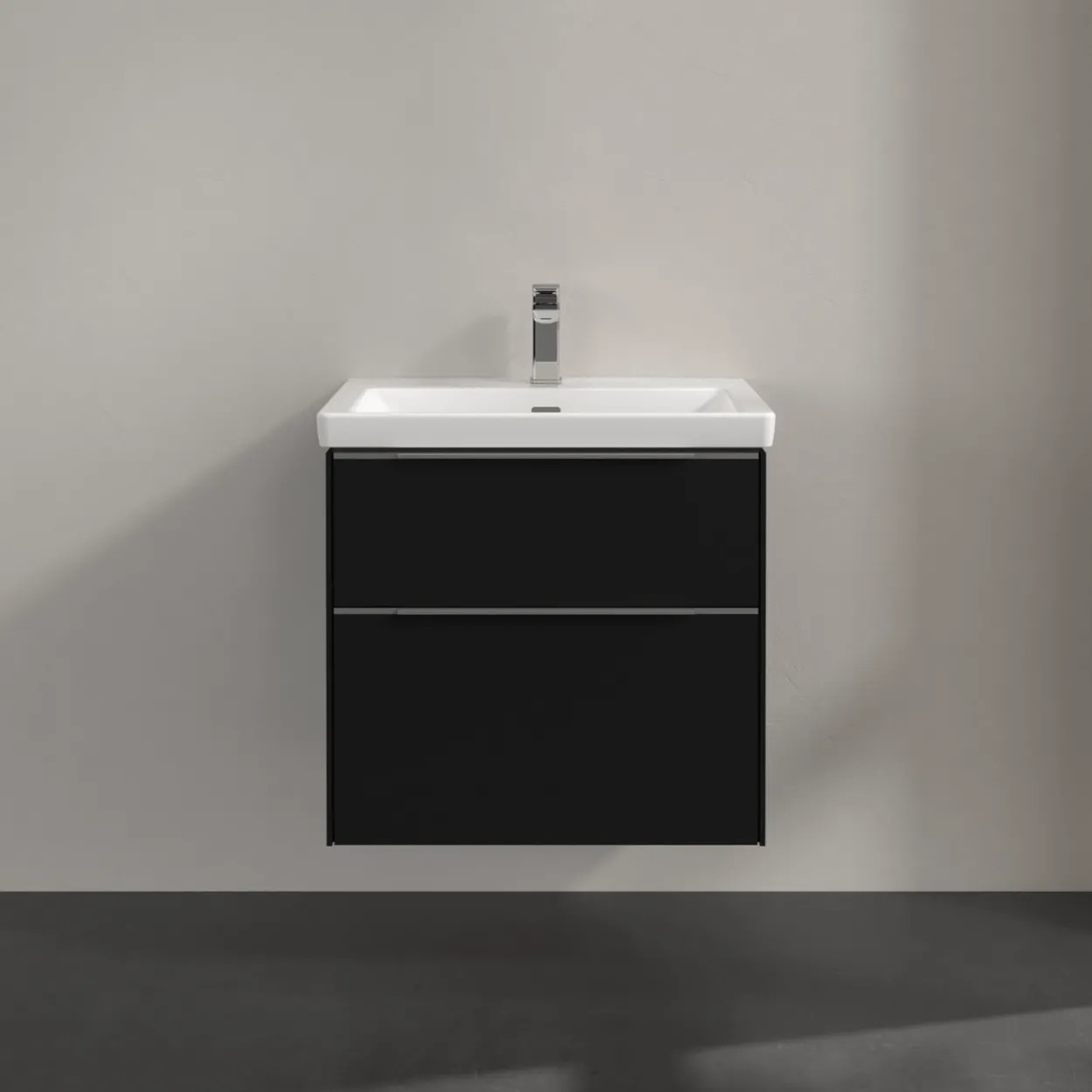 V&b subway 3.0 servantskap 62x57 volcano black m/lys håndtak i krom