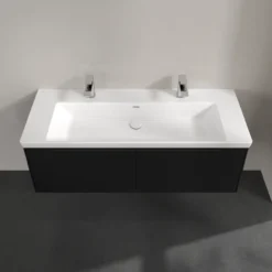 V&b subway 3.0 servantskap 127x42 volcano black m/lys håndtak i møbelets farge