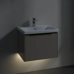 V&b subway 3.0 servantskap 57x42 volcano black m/lys håndtak i møbelets farge