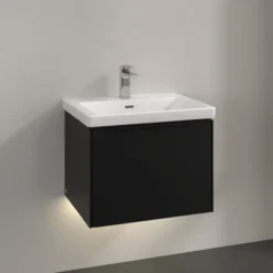 V&b subway 3.0 servantskap 57x42 volcano black m/lys håndtak i møbelets farge