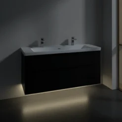 V&b subway 3.0 servantskap 127x57 volcano black m/lys håndtak i møbelets farge