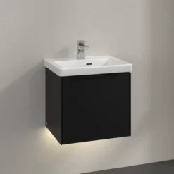 V&b subway 3.0 servantskap 47x42 volcano black m/lys håndtak i møbelets farge