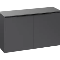 V&b subway 3.0 sideskap 80x42 black graphite håndtak i volcano