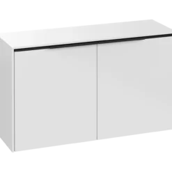 V&b subway 3.0 sideskap 80x42 brilliant white håndtak i volcano black