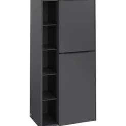 V&b subway 3.0 sideskap 57x120 høyre black graphite håndtak i volcano