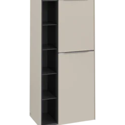 V&b subway 3.0 sideskap 57x120 høyre cashmere grey håndtak i krom