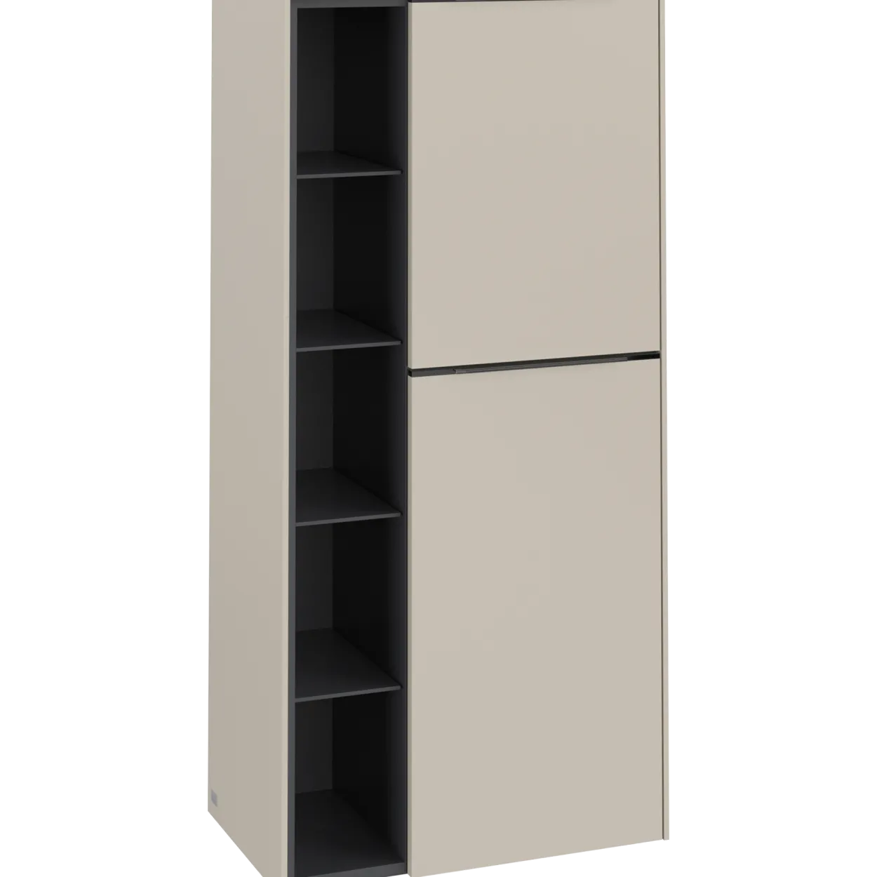 V&b subway 3.0 sideskap 57x120 høyre cashmere grey håndtak i møbelets farge