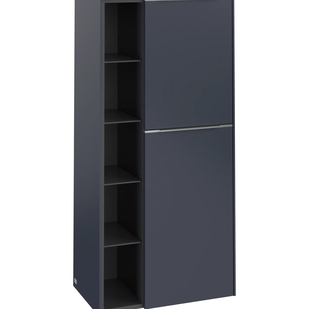 V&b subway 3.0 sideskap 57x120 høyre marine blue håndtak i krom