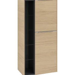 V&b subway 3.0 sideskap 57x120 høyre nordic oak håndtak i krom